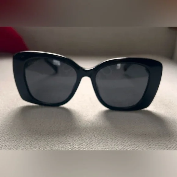 Authentic CHANEL Acetate Strass Polarized Square Sunglasses 5422-B-A Black - Picture 5 of 8